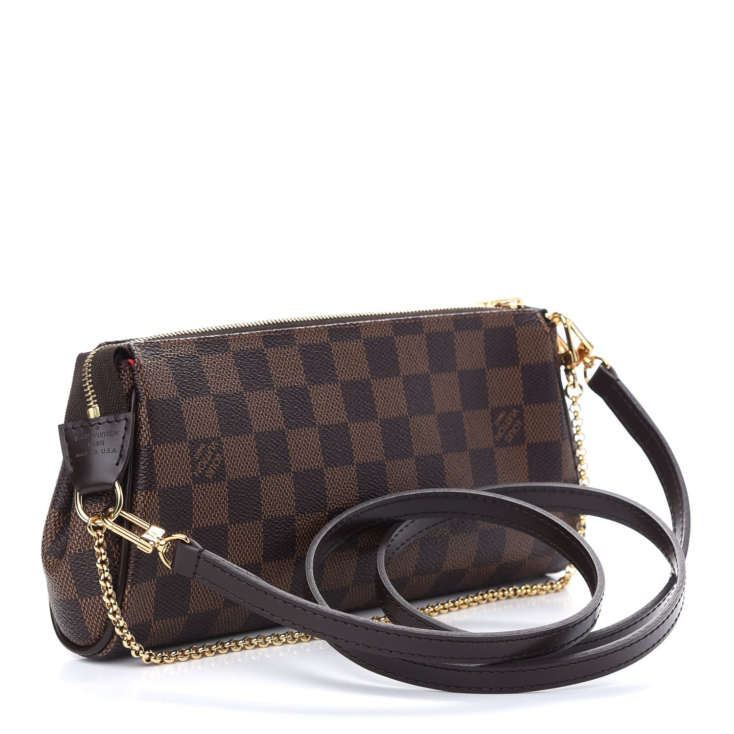 Louis Vuitton Damier Ebene Eva Clutch 3 of 9