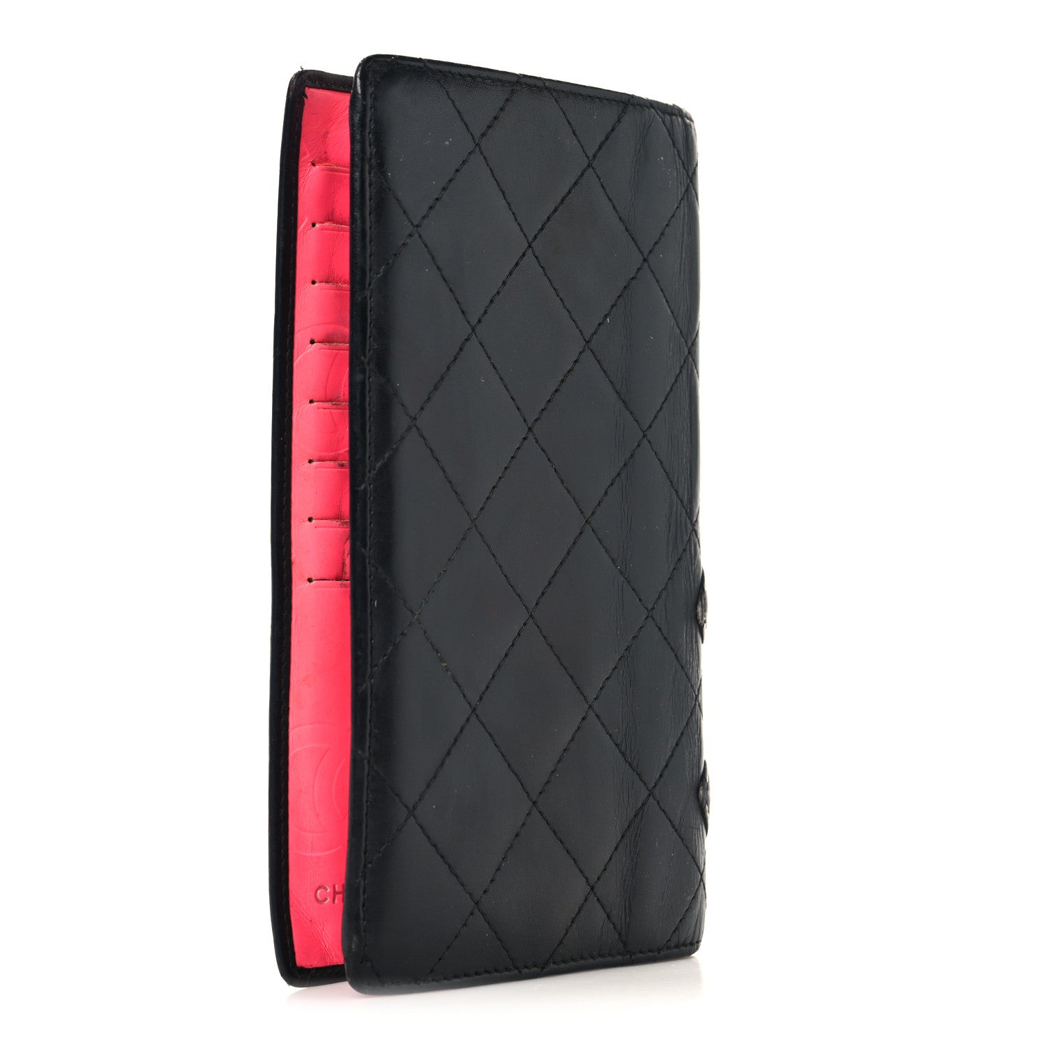 Chanel Calfskin Quilted Cambon Yen Wallet Black 3 of 11
