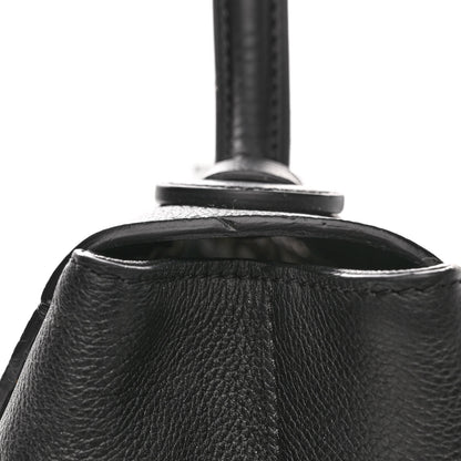 Louis Vuitton Calfskin Lockme MM Black 13 of 14