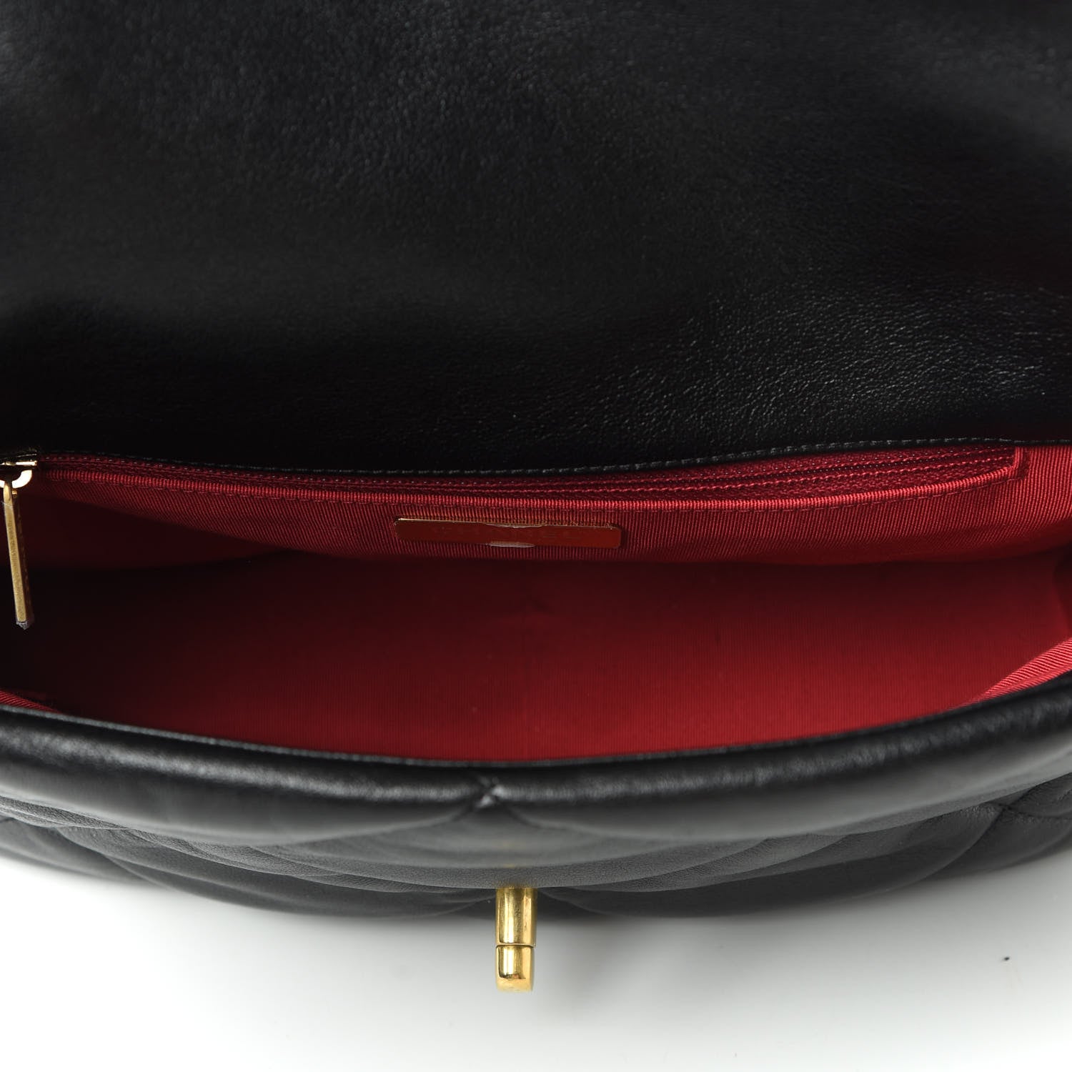 Chanel Lambskin Quilted Large 19 Flap Black 5 of 10