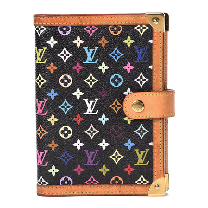 Louis Vuitton Monogram Multicolor Small Ring Agenda Cover Black 1 of 13
