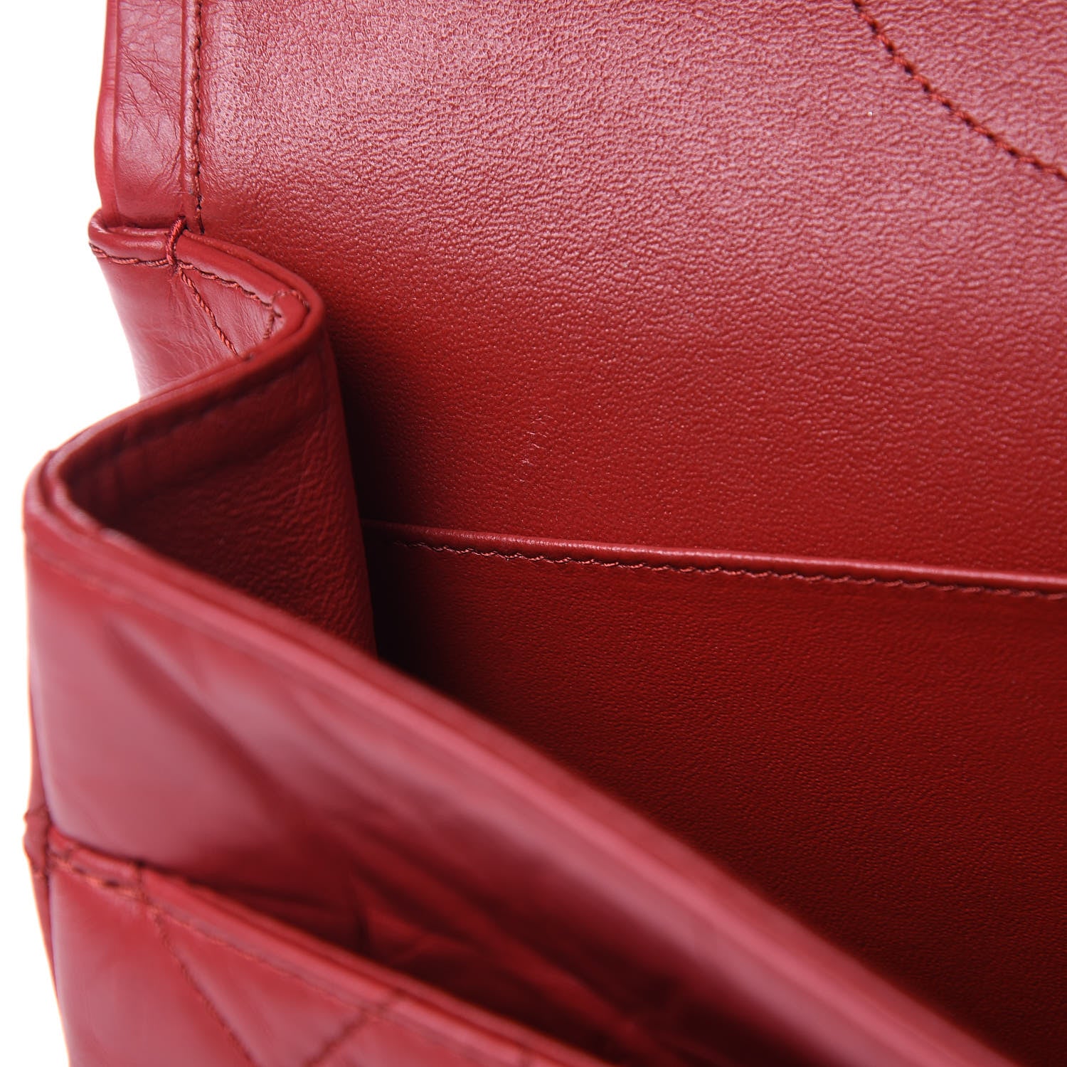 Chanel Aged Calfskin Quilted 2.55 Reissue 227 Flap Red 10 of 11