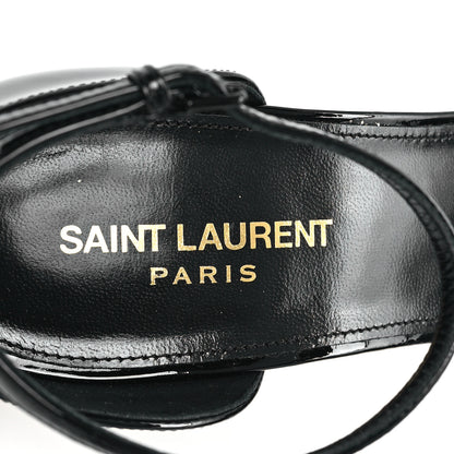Saint Laurent Patent Calfskin Opyum 110 Sandals 41 Black Gold 11 of 12
