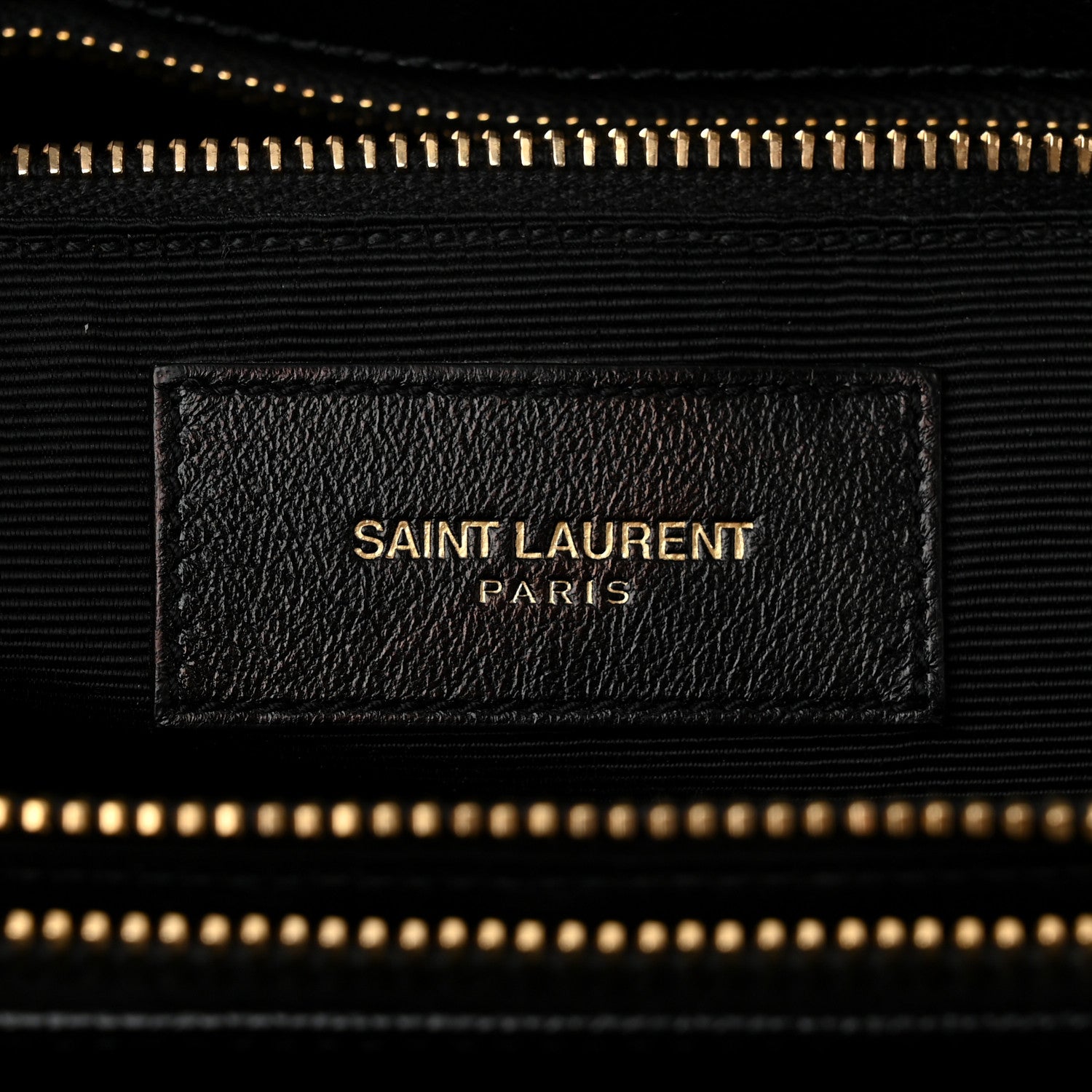 Saint Laurent Grain De Poudre Matelasse Chevron Monogram Shopping Bag Black 7 of 14
