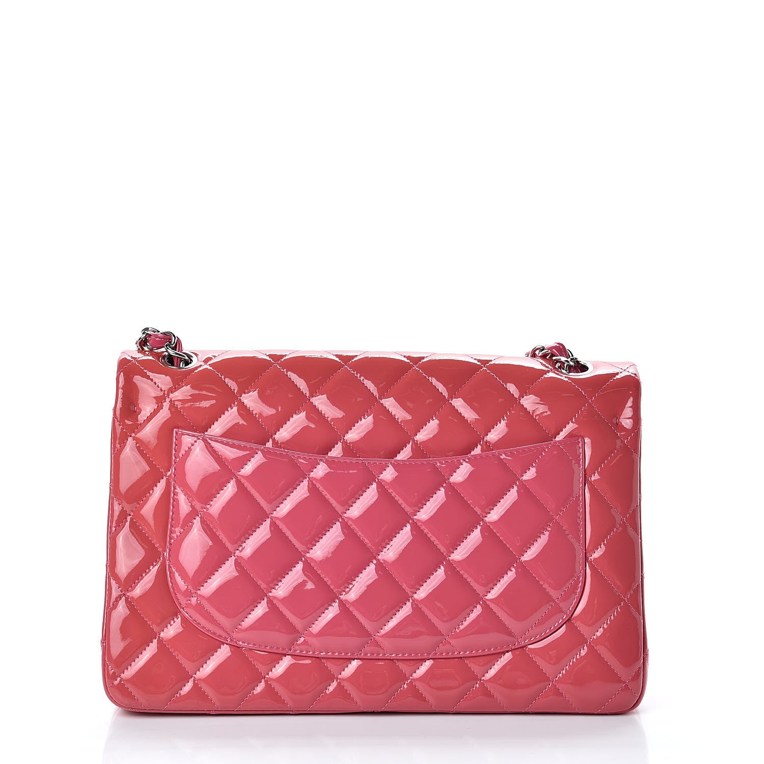 Chanel Patent Quilted Jumbo Double Flap Pink 15 of 16