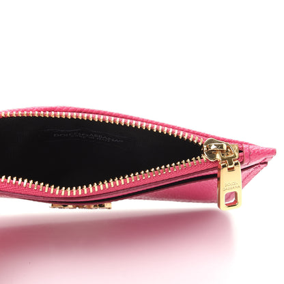 Dolce & Gabbana Dauphine Embellished Logo Zip Card Holder Pink 5 of 7