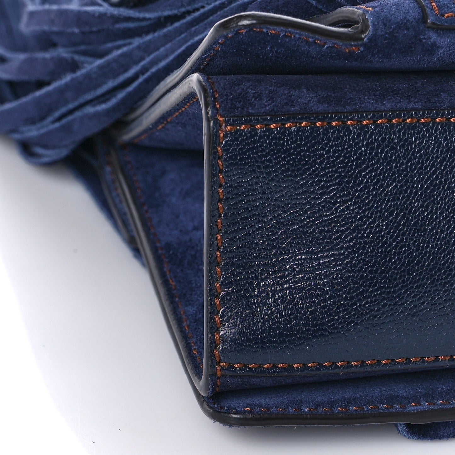 Suede Fringe Small GV3 Shoulder Bag Blue