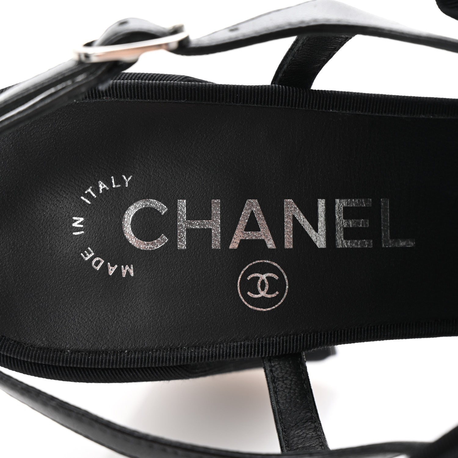Chanel Lambskin Grosgrain Cap Toe Camellia Bow Slingback Pumps 40 Black 8 of 11