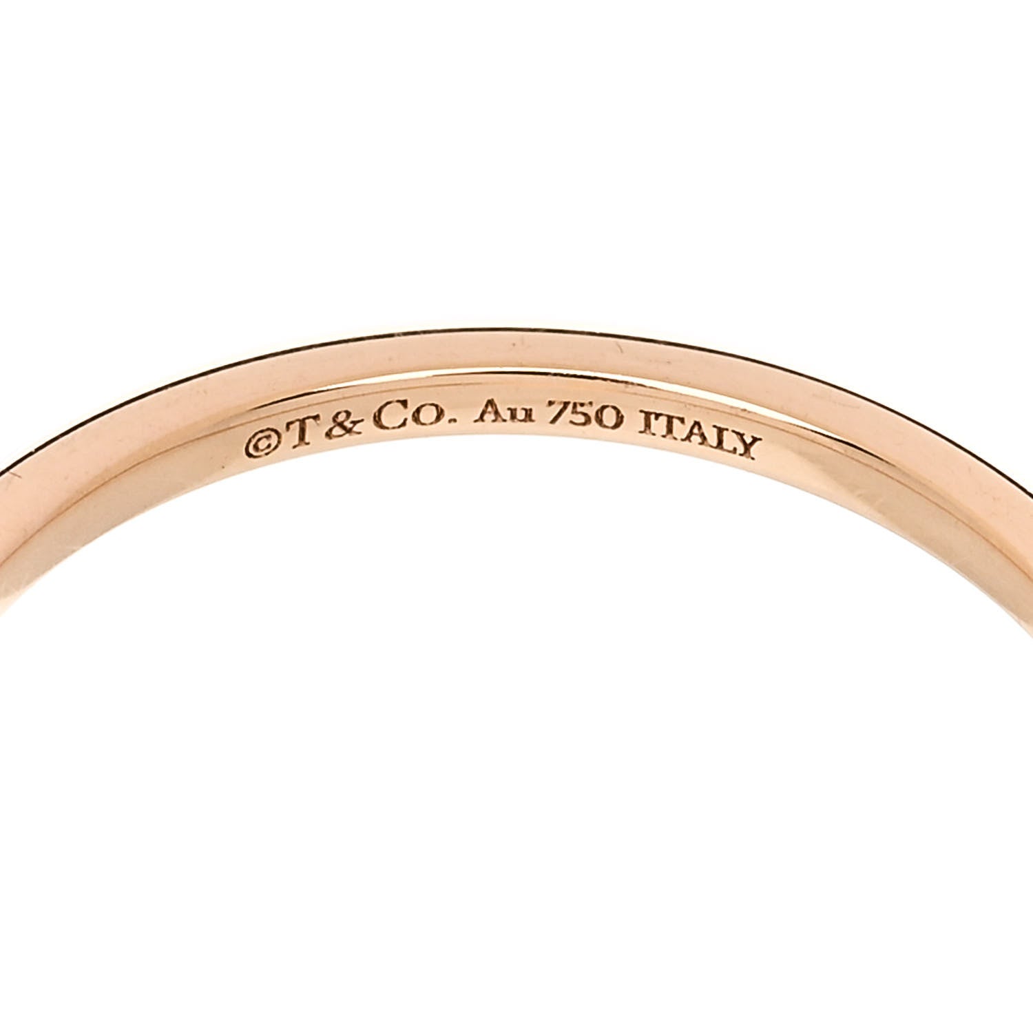 Tiffany 18K Rose Gold V Band Ring 56 7.5 4 of 5