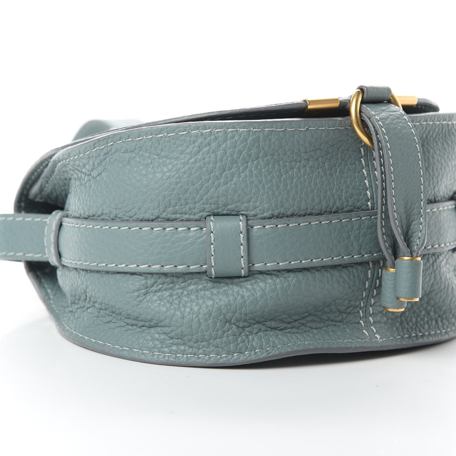 Chloe Calfskin Mini Marcie Round Crossbody Bag Faded Blue 10 of 11