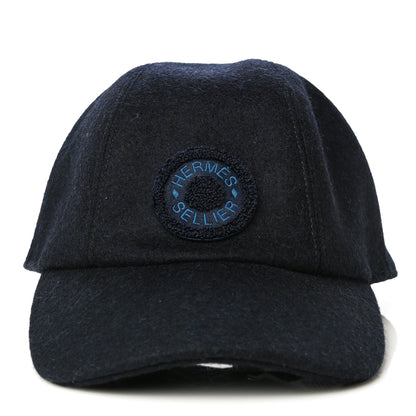 Hermes Wool Davis Varsity Cap 56 Marine 2 of 8