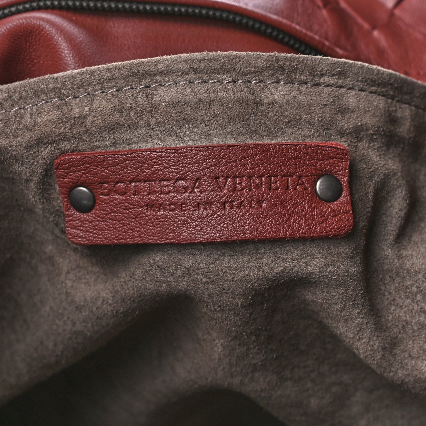 Nappa Intrecciato Medium Garda Bag Rust
