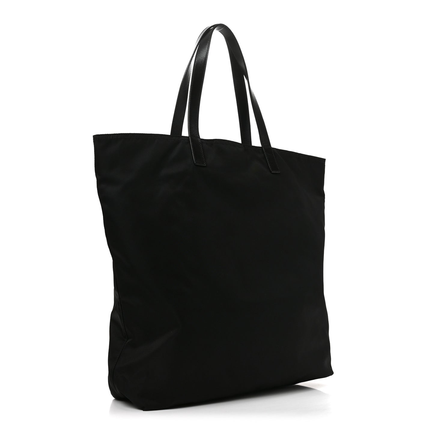 Tessuto Nylon Soft Calfskin Tote Black