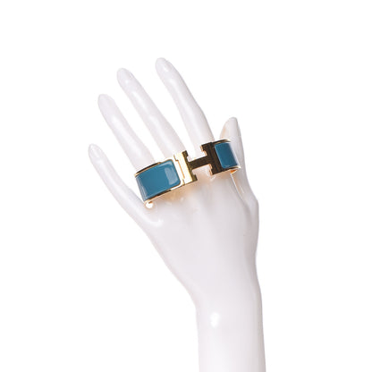 Hermes Enamel Wide Clic Clac H Bracelet GM Bleu Indien 2 of 5