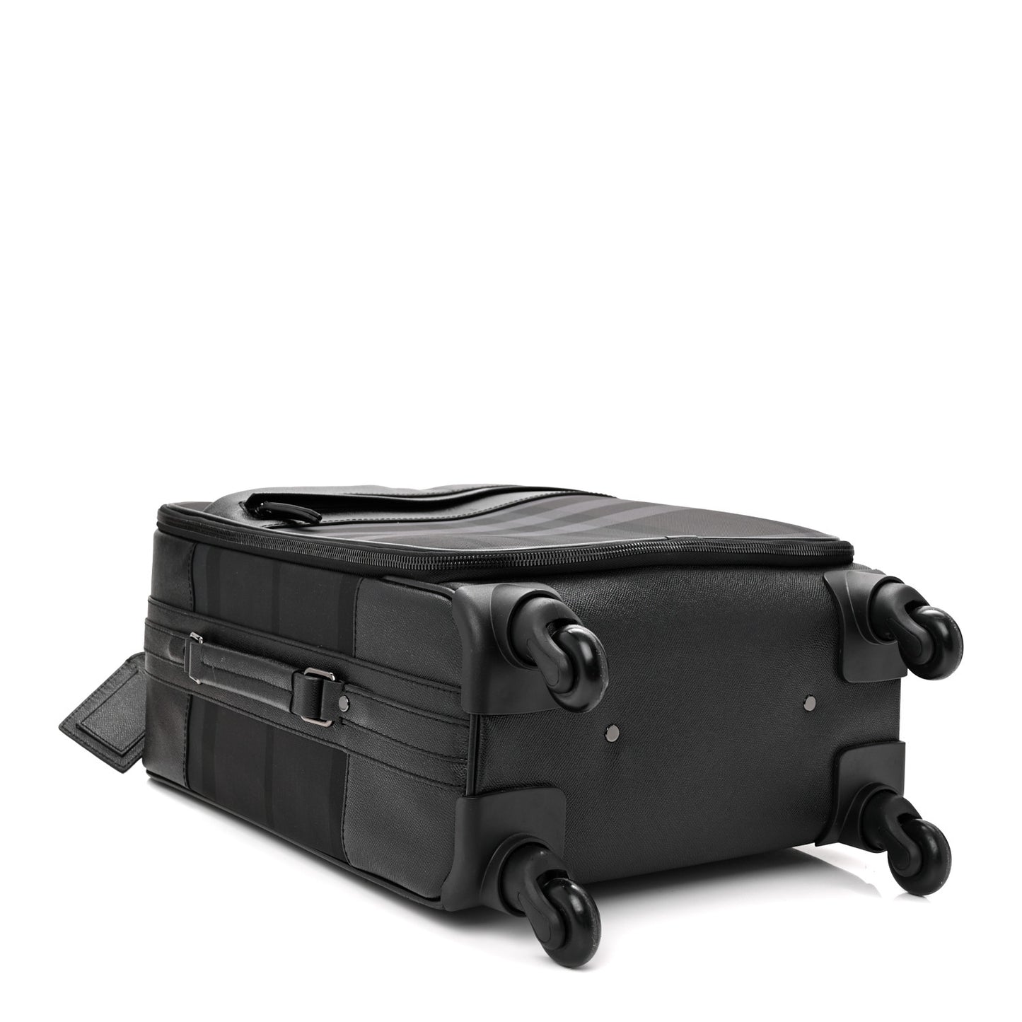 Smoked Check Carry-On Suitcase Black