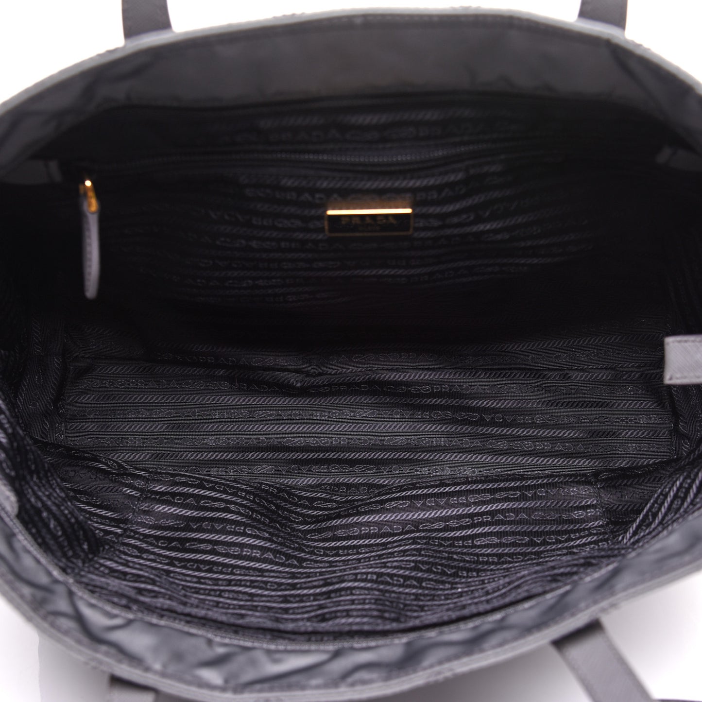 Nylon Tessuto Impuntu Quilted Shopper Tote Ardesia