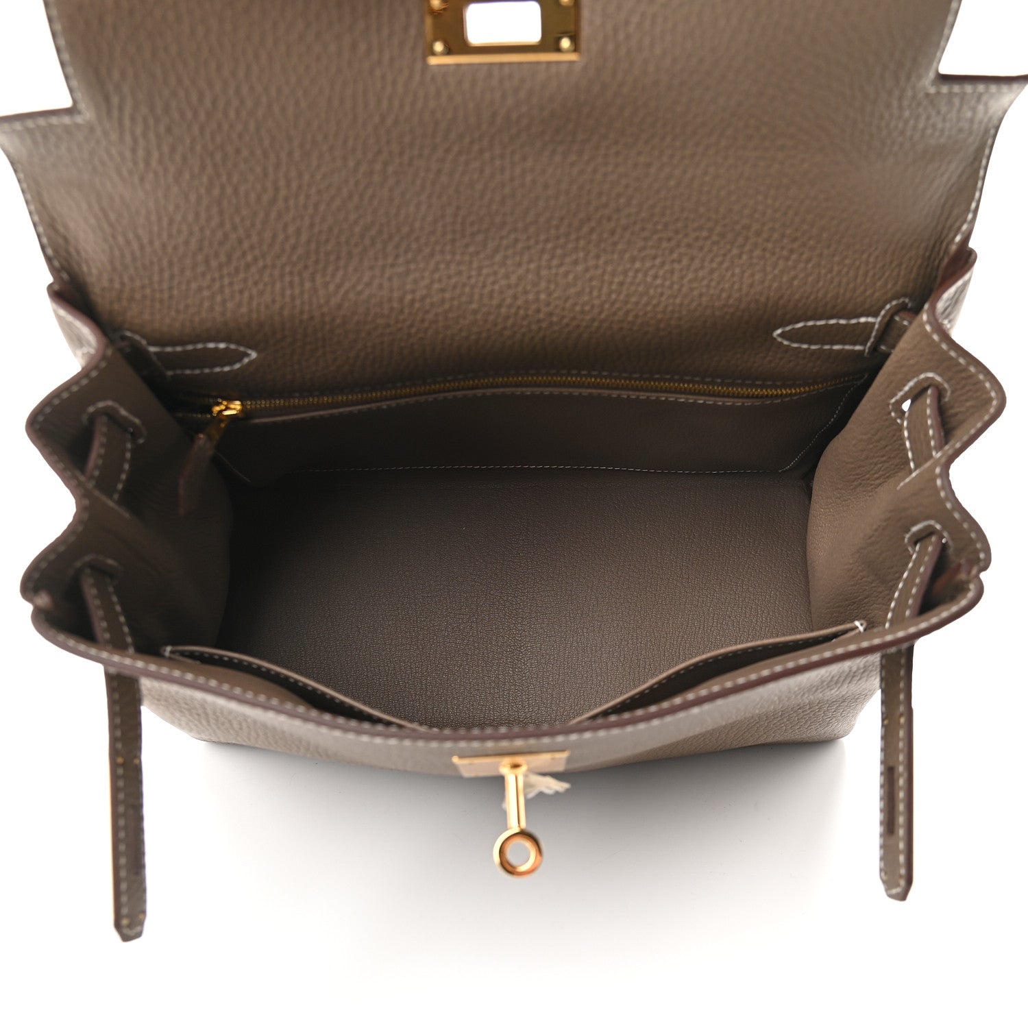 Hermes Togo Kelly Retourne 28 Etoupe 5 of 10