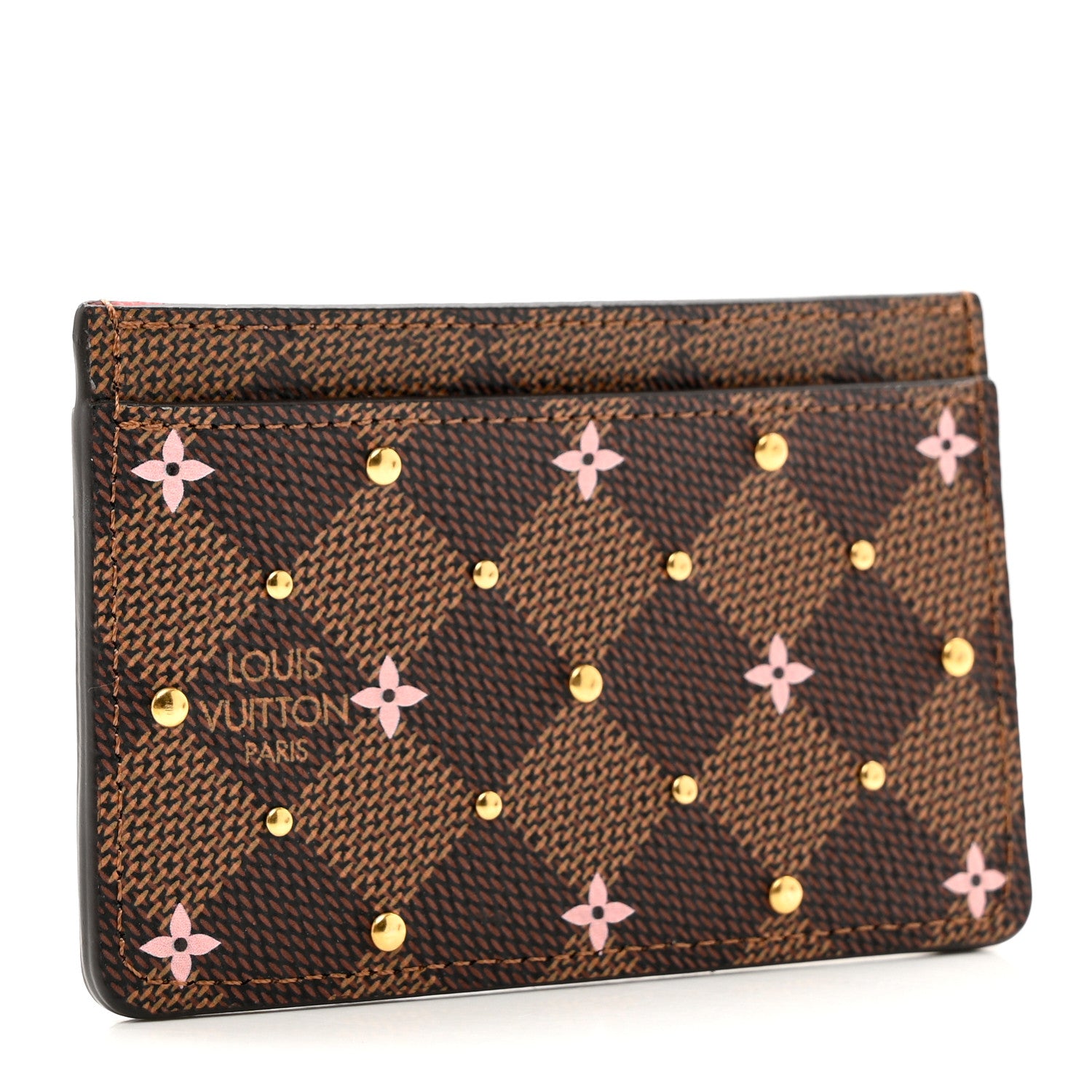 Louis Vuitton Damier Ebene Studded Card Holder 4 of 8