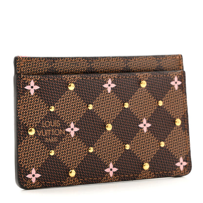 Louis Vuitton Damier Ebene Studded Card Holder 4 of 8