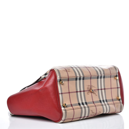 Burberry Haymarket Check Small Canterbury Tote Red 4 of 16