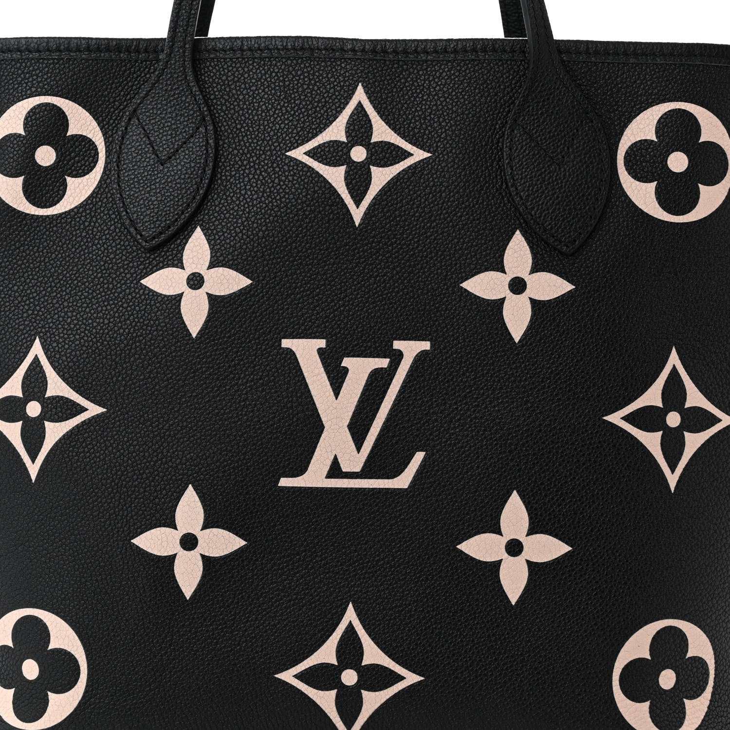 Louis Vuitton Empreinte Monogram Giant Neverfull MM Black Beige 8 of 11