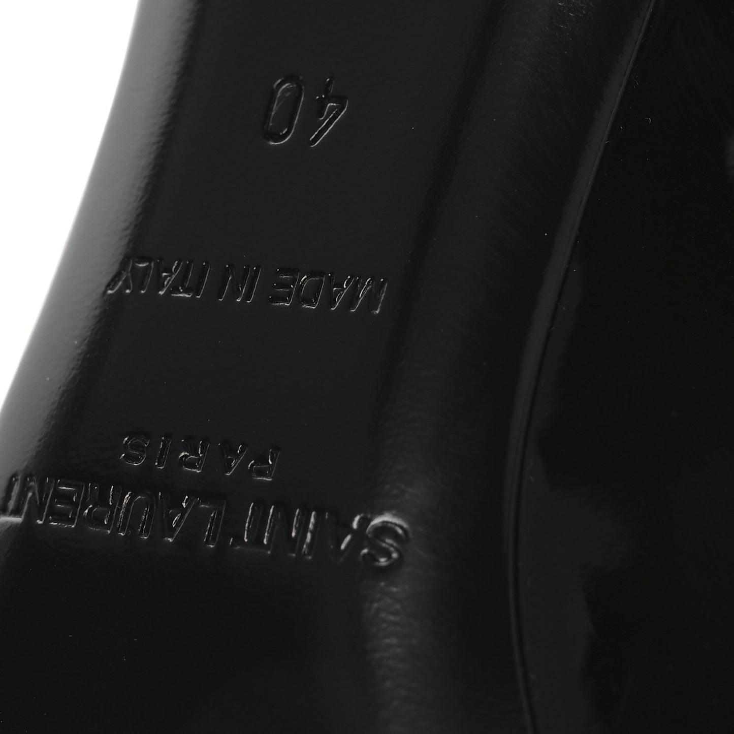 Patent Calfskin Opyum 110 Pumps 40 Black