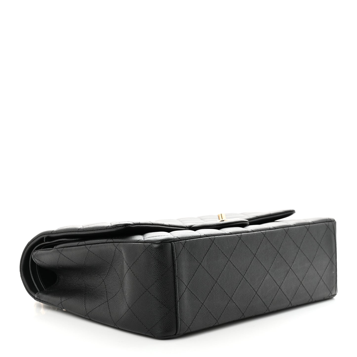 Caviar Quilted Maxi Double Flap Black