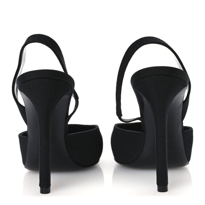 Saint Laurent Grosgrain Penelope Slingback Pump 37.5 Black 6 of 12