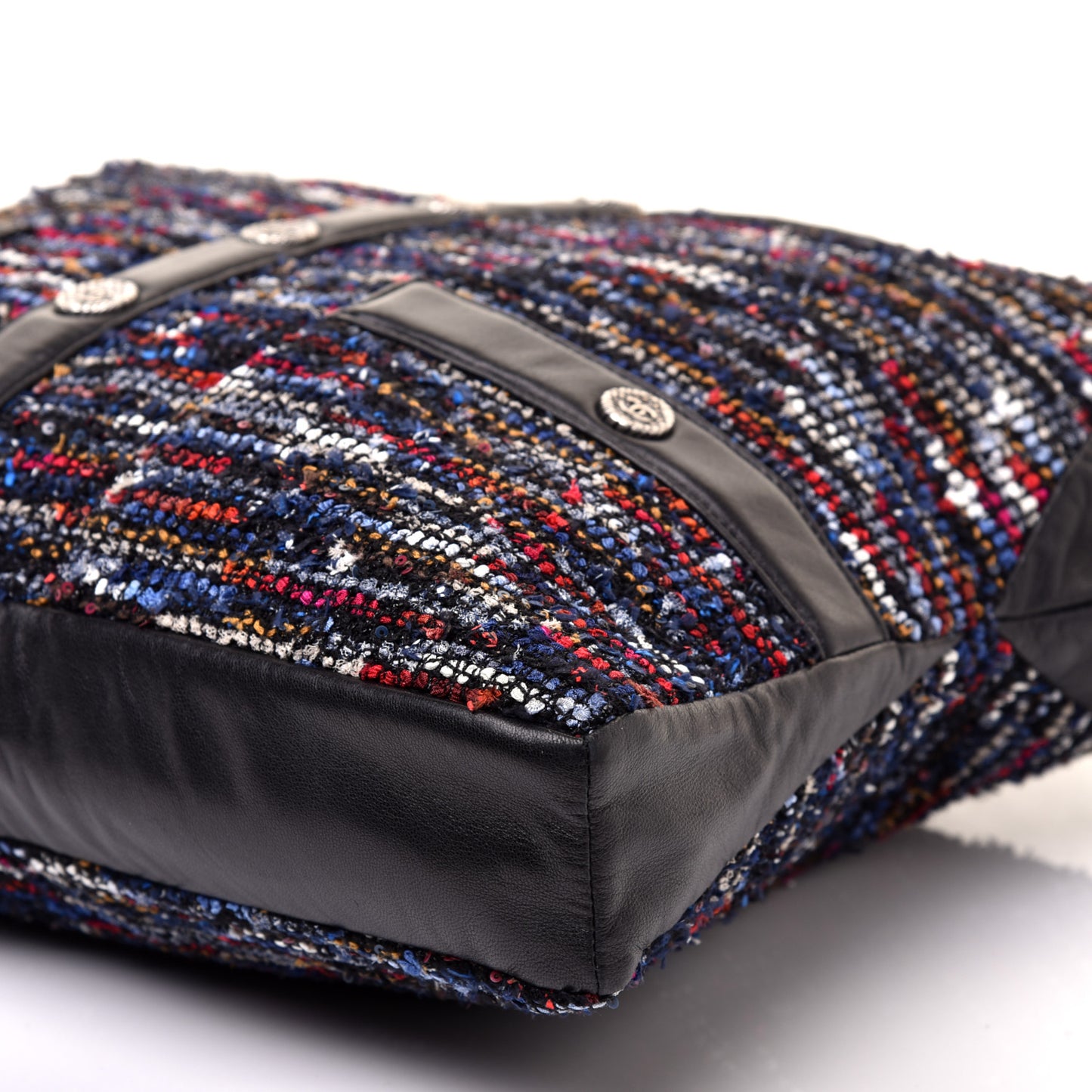 Tweed Lambskin Large Girl Bag Multicolor Black