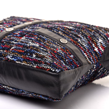 Chanel Tweed Lambskin Large Girl Bag Multicolor Black 7 of 9