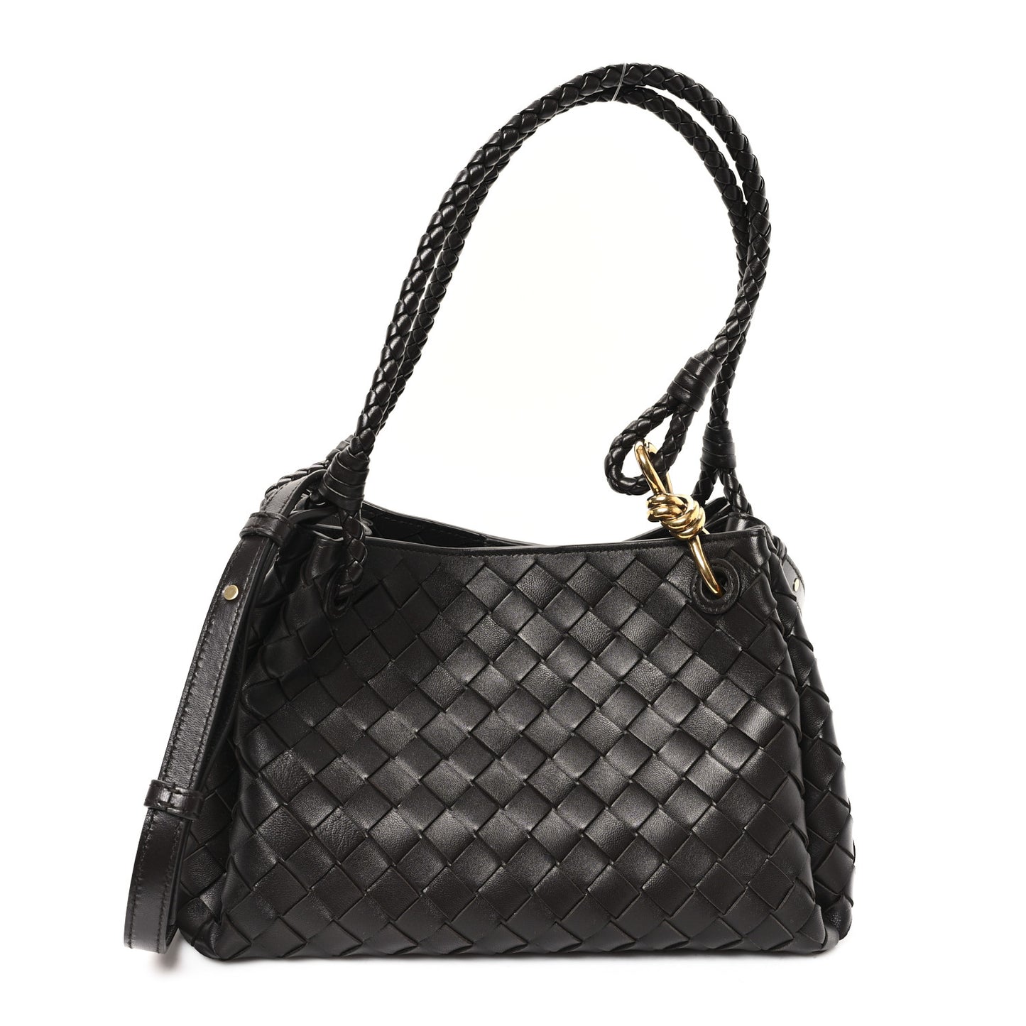 Nappa Intrecciato Small Parachute Shoulder Bag Fondant