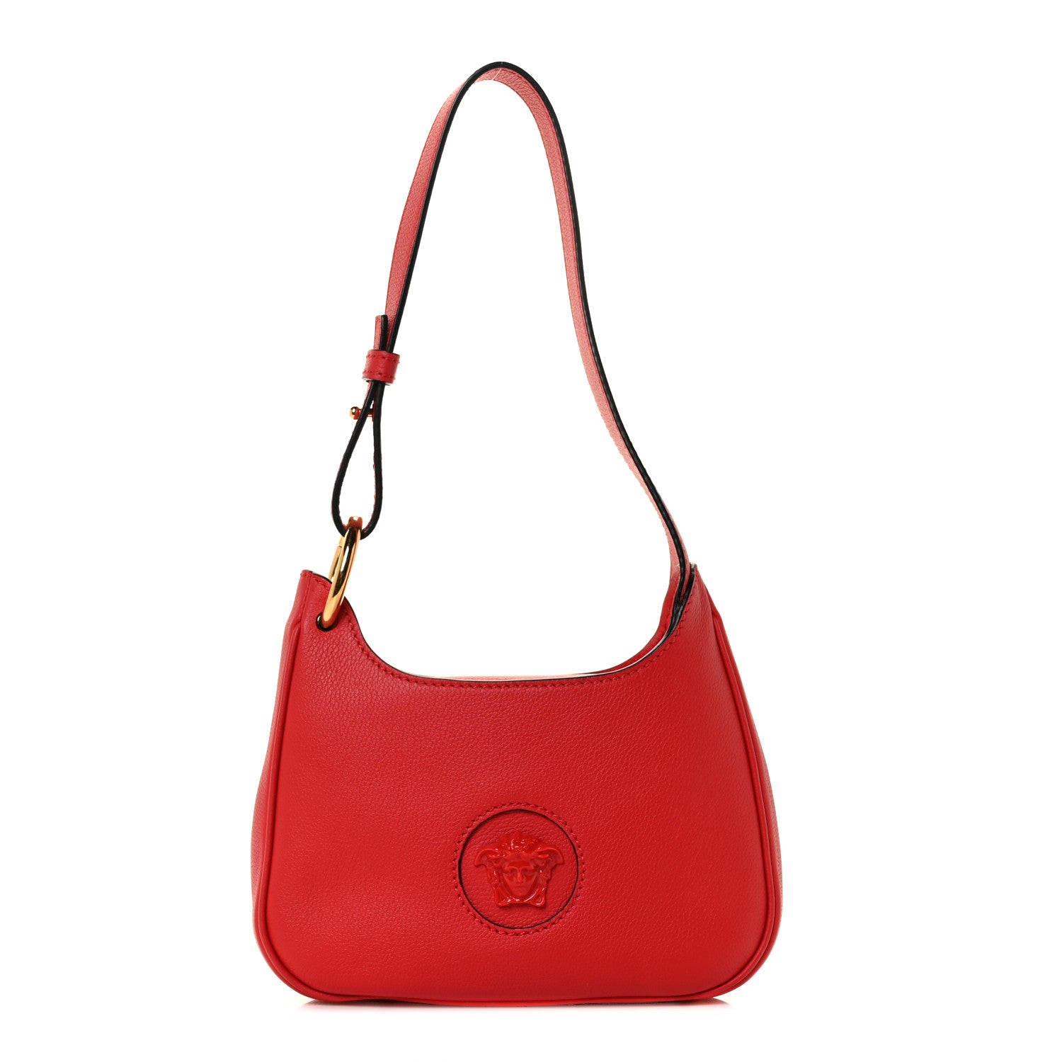 Versace Calfskin La Medusa Small Hobo Crossbody Red 1 of 8