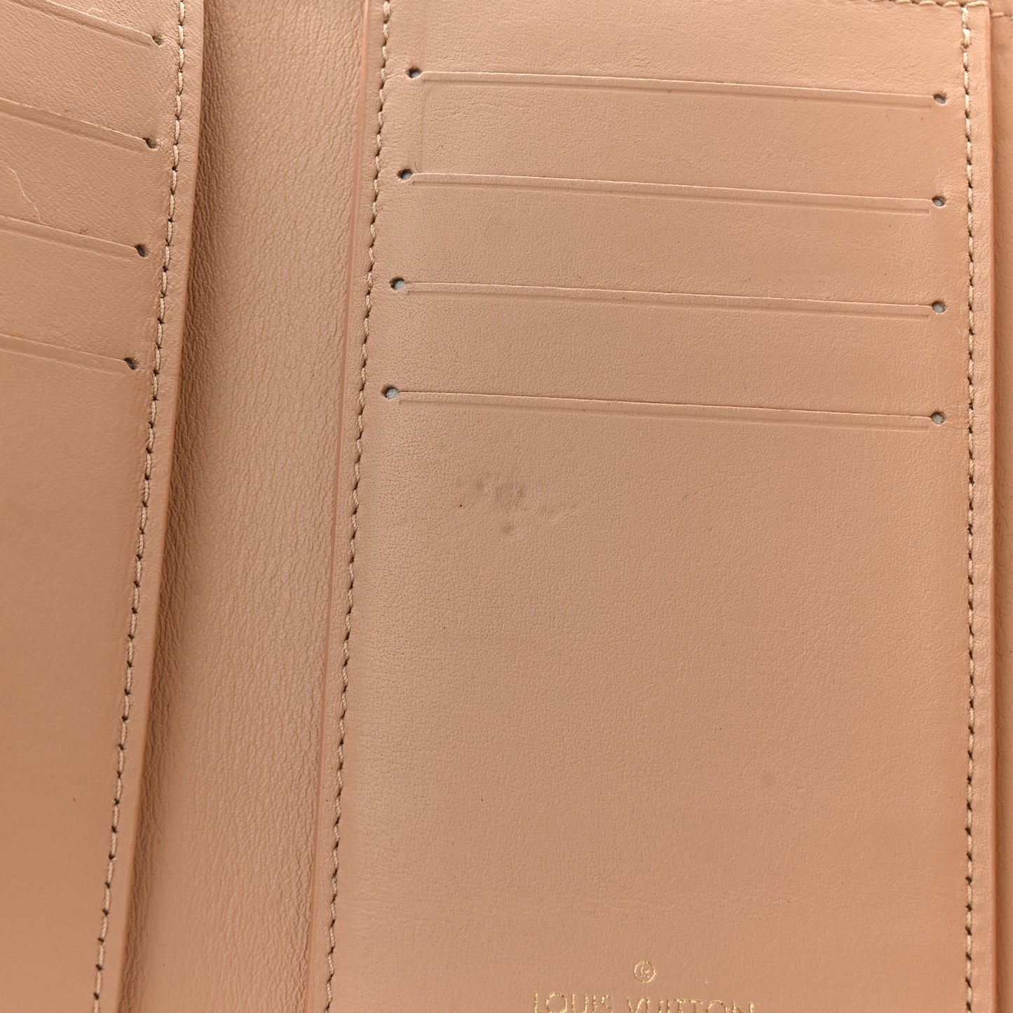 LOUIS VUITTON Taurillon Embellished Capucines Compact Wallet Beige