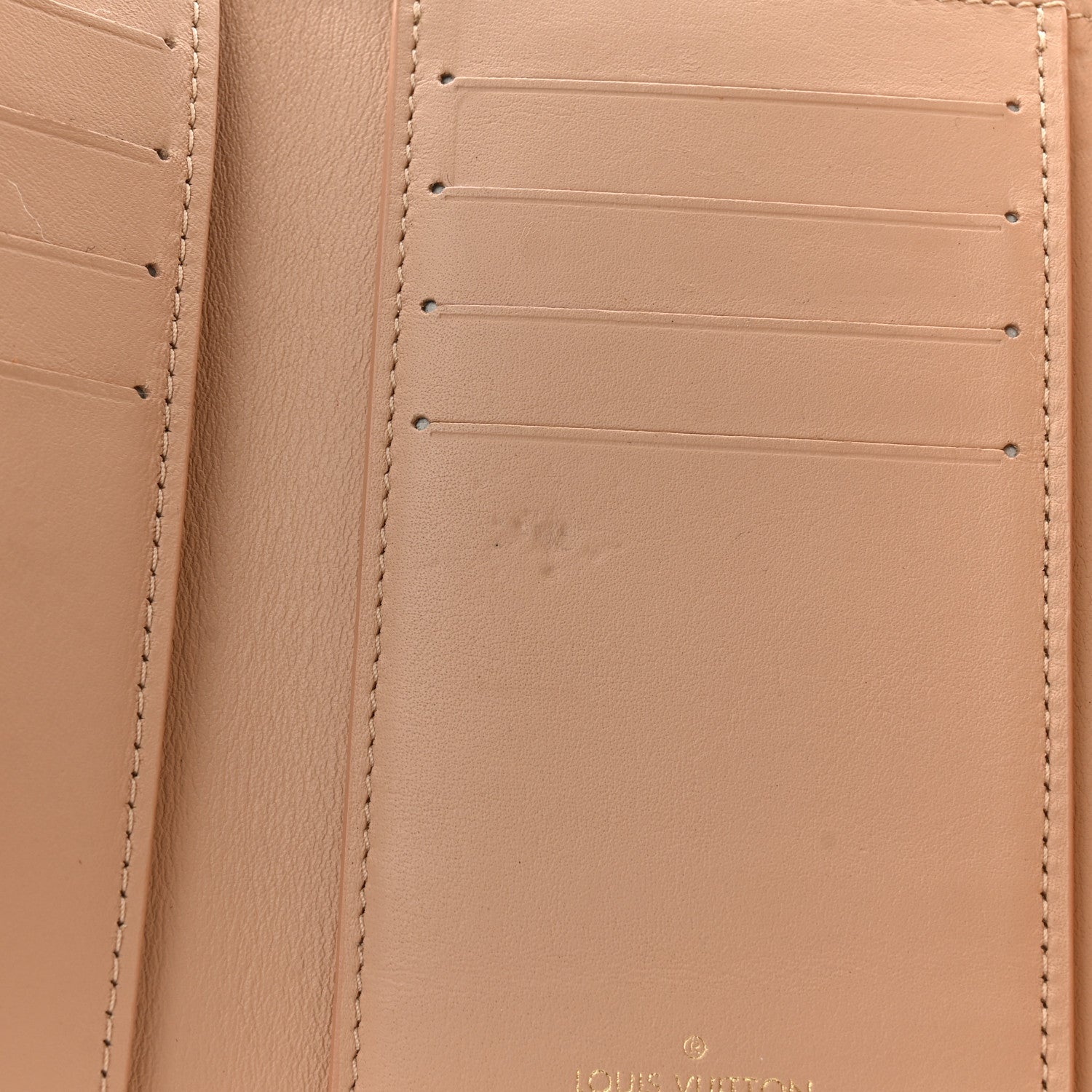 Louis Vuitton LOUIS VUITTON Taurillon Embellished Capucines Compact Wallet Beige 9 of 14