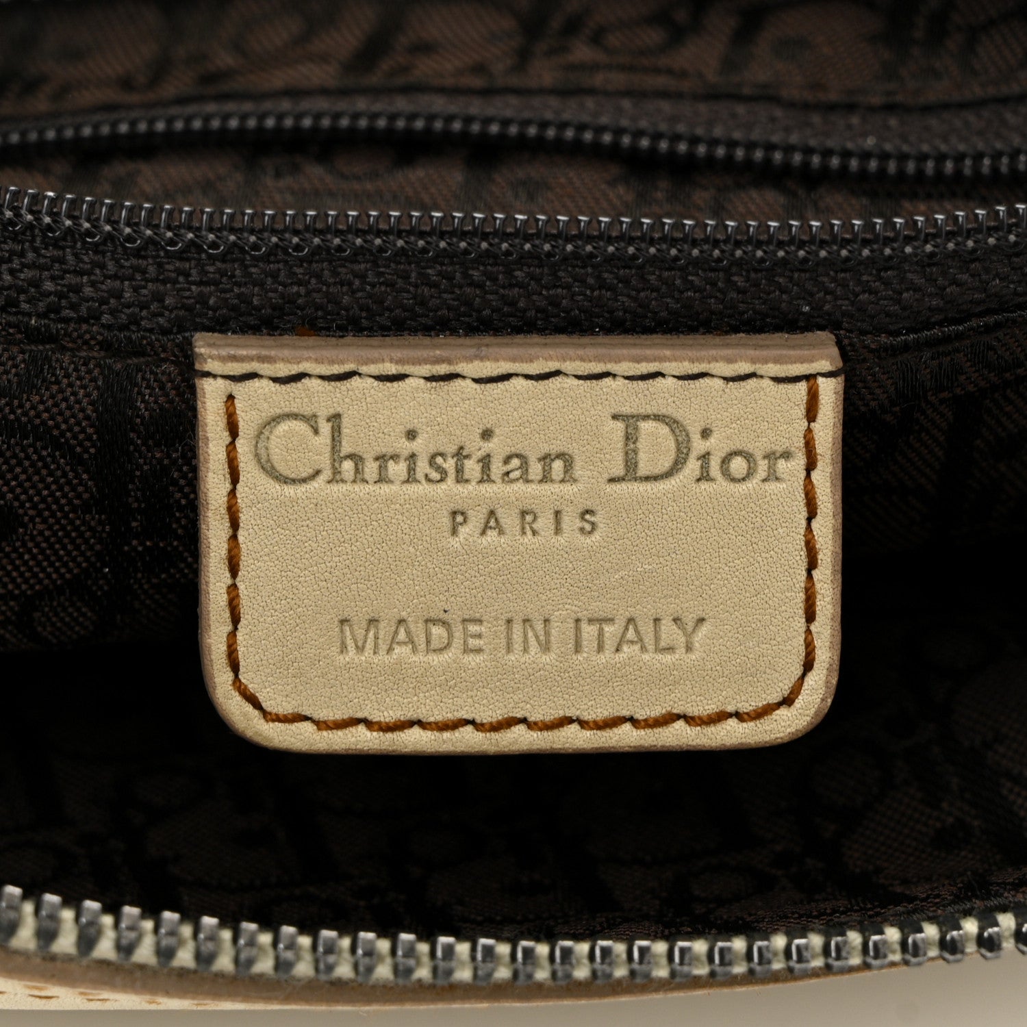 Christian Dior Calfskin Medium Gaucho Double Saddle Bag Ivory 7 of 13