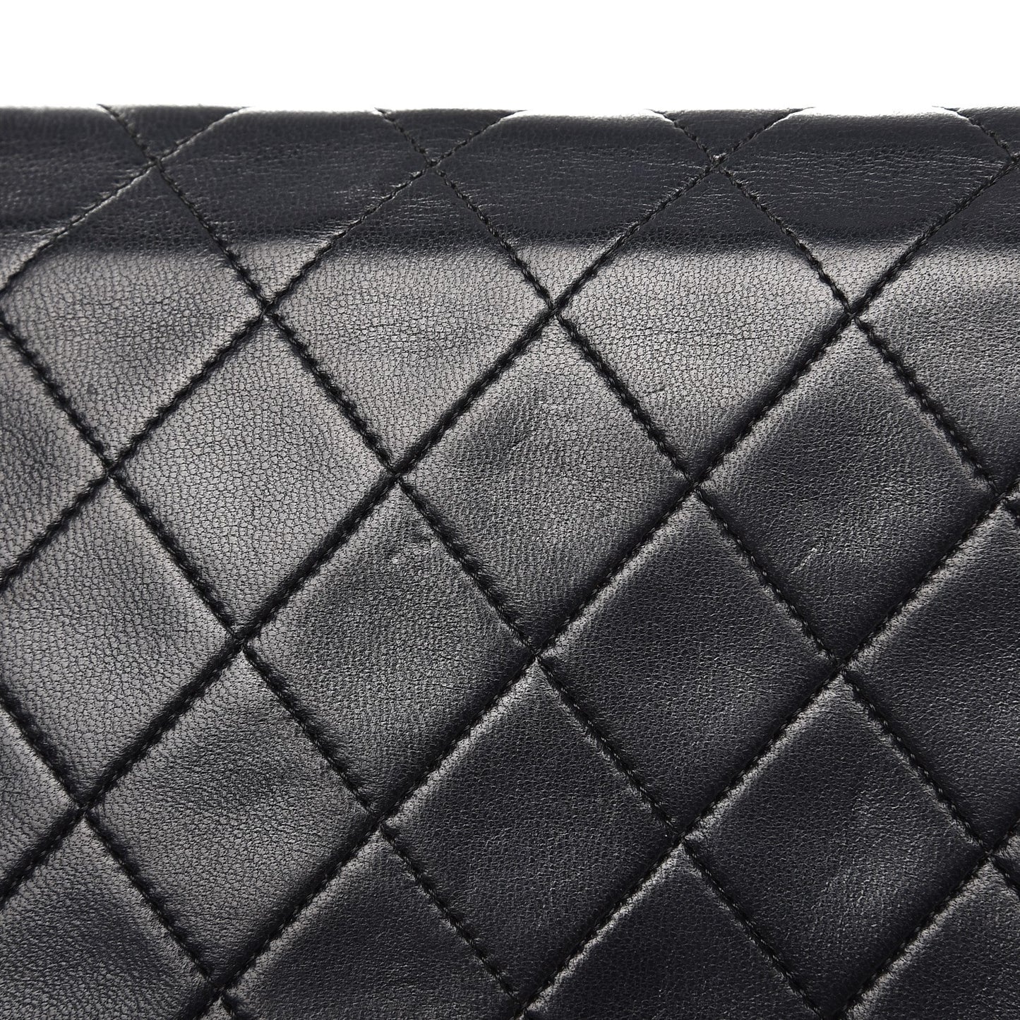 Lambskin Quilted Small Single Flap Black