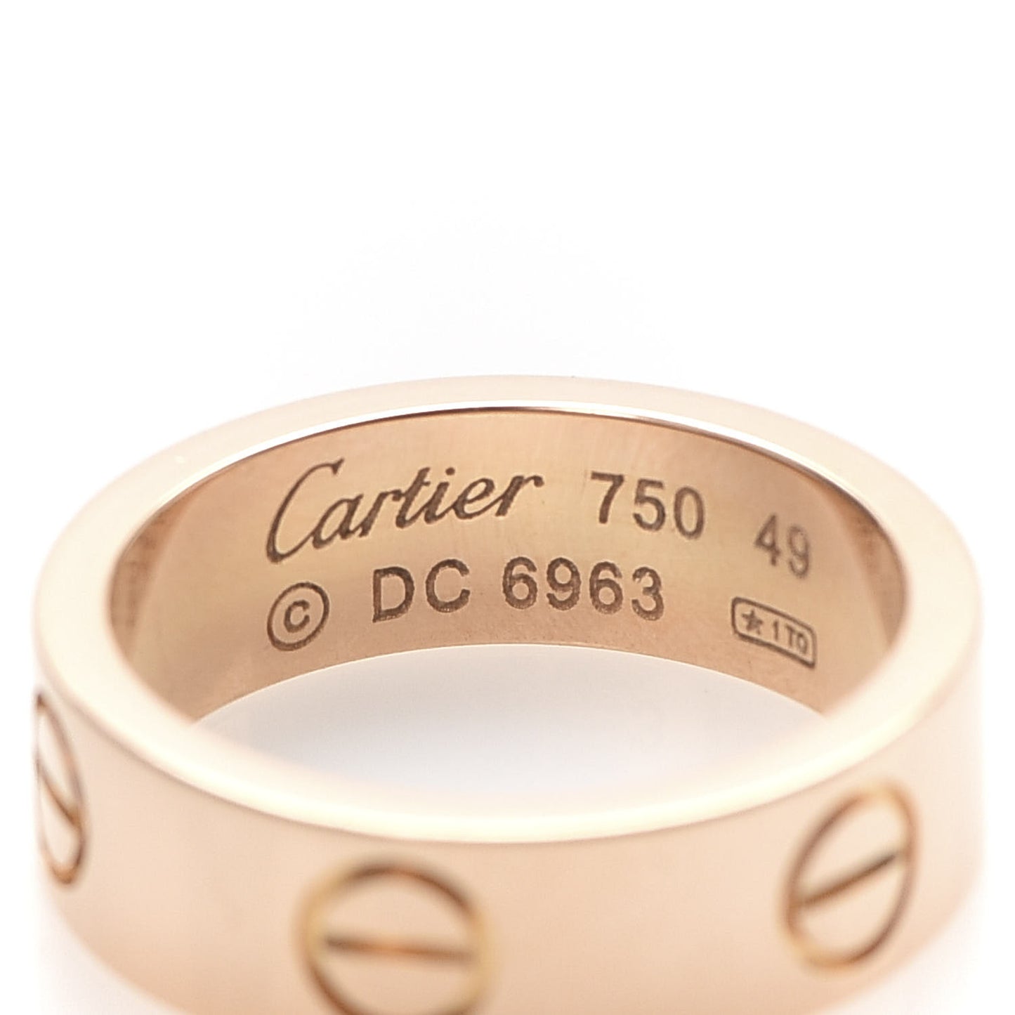 18K Pink Gold 5.5mm LOVE Ring 49 4.75