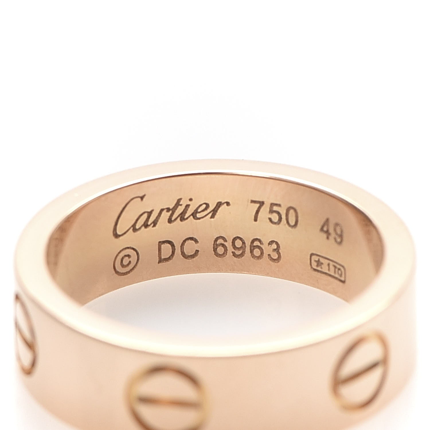 Cartier 18K Pink Gold 5.5mm LOVE Ring 49 4.75 4 of 4