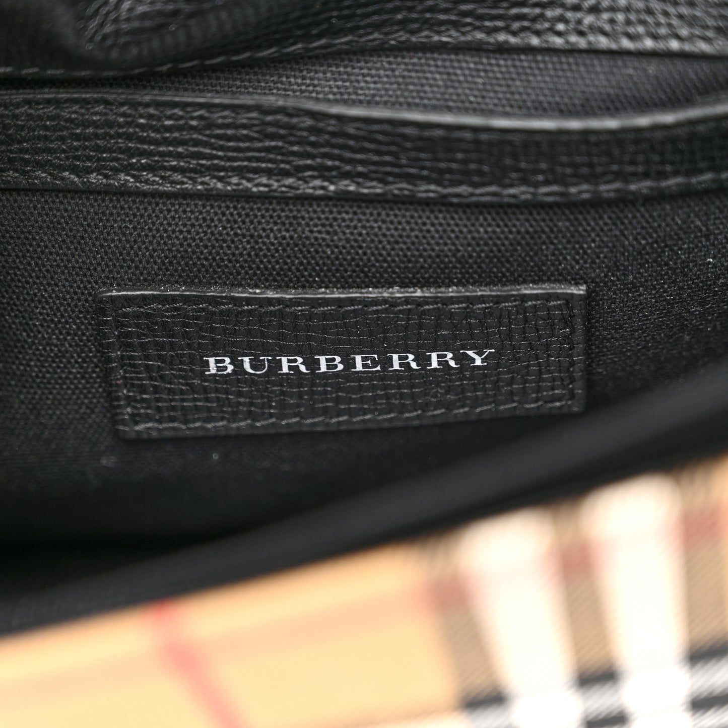 Derby Calfskin Vintage Check Small Macken Crossbody Bag Black