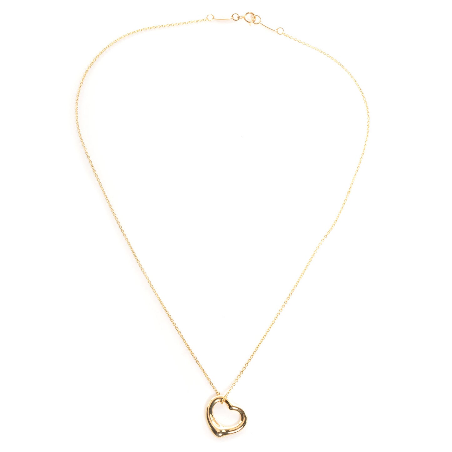 Elsa Peretti 18K Yellow Gold Small Open Heart Pendant Necklace