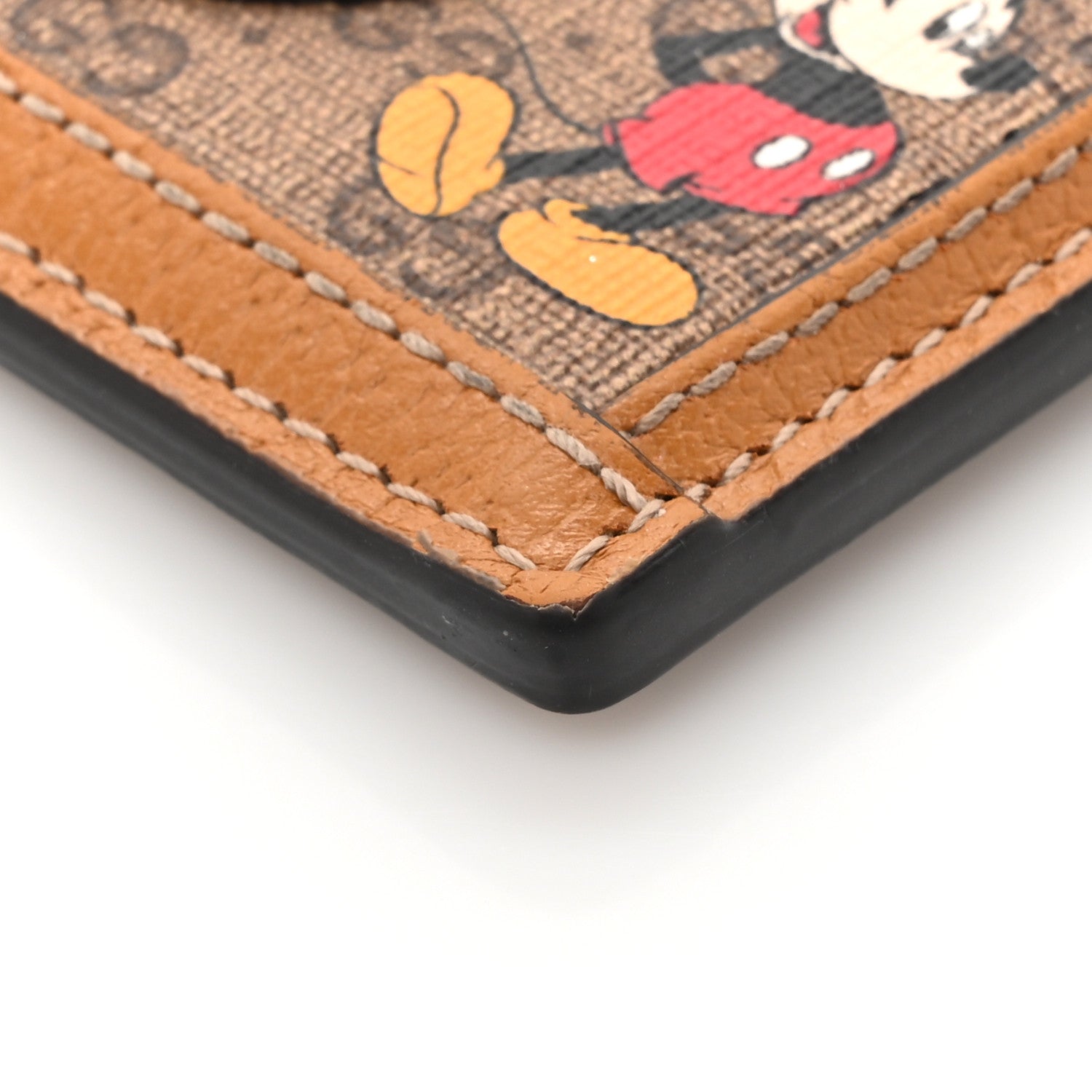 Gucci X DISNEY Mini Vintage GG Supreme Monogram Mickey Mouse Card Holder Beige Vintage Sun Oil 8 of 10