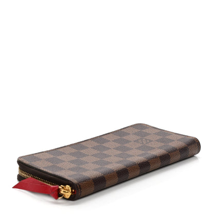 Louis Vuitton Damier Ebene Clemence Wallet Cherry 4 of 7