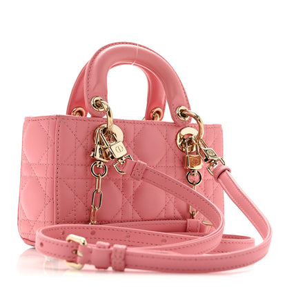 Christian Dior Lambskin Cannage Micro Lady D-Joy Pink 3 of 12