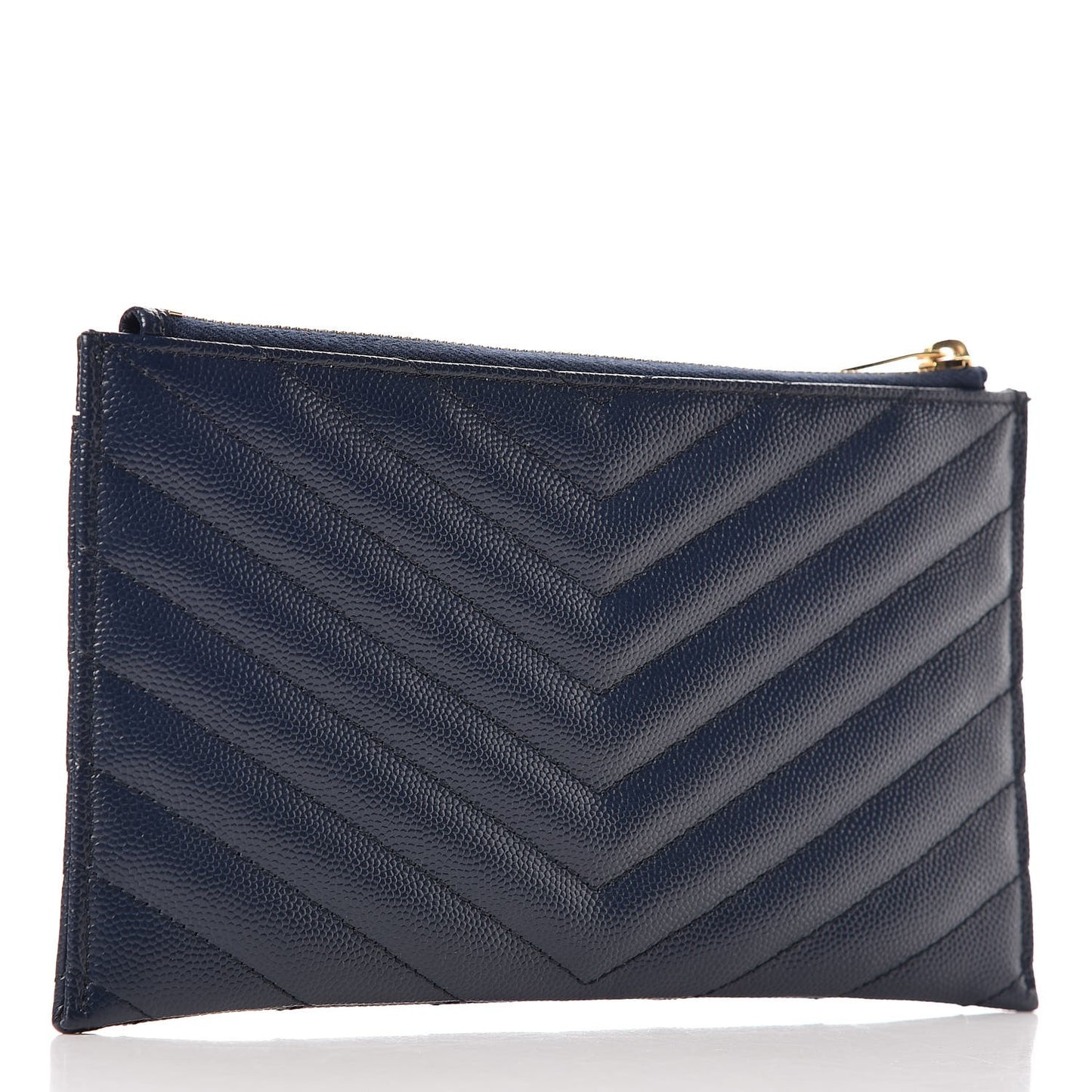 Grain De Poudre Chevron Monogram Bill Pouch Navy