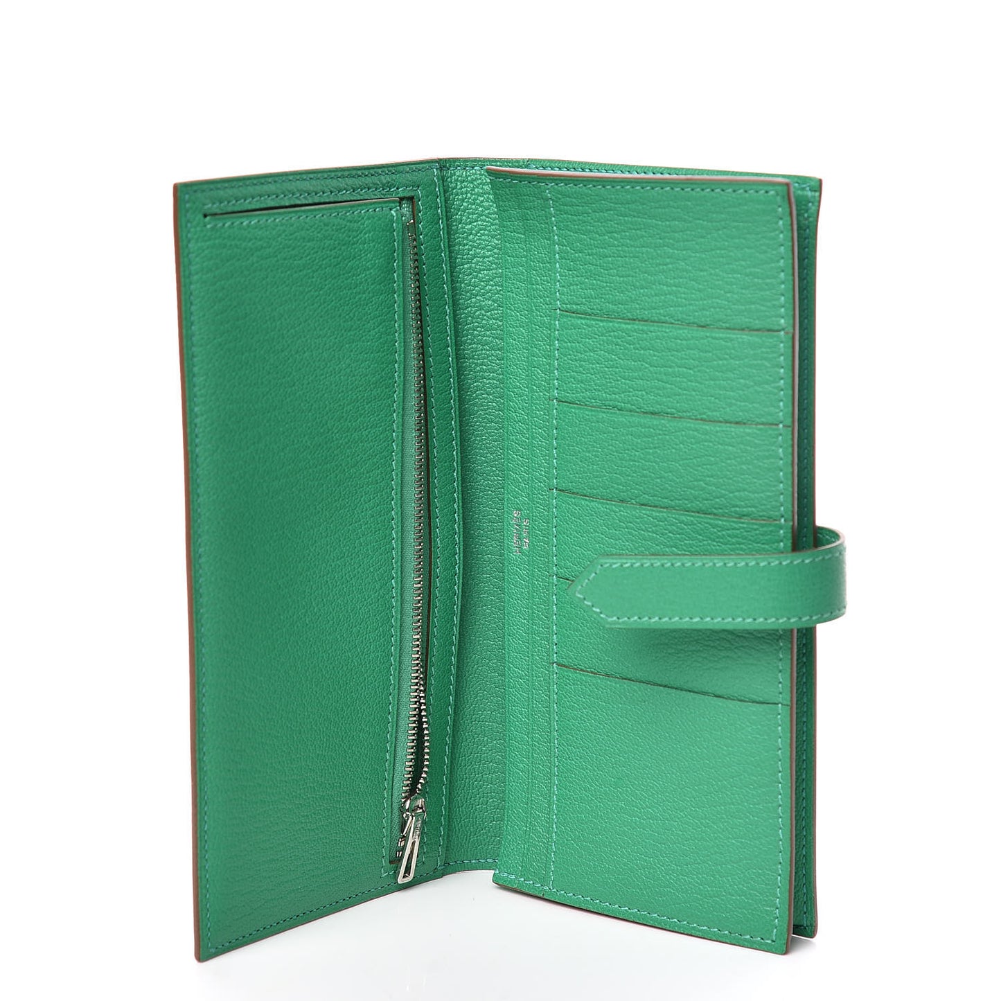 Chevre Mysore Bearn Gusset Wallet Menthe