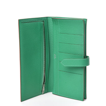 Hermes Chevre Mysore Bearn Gusset Wallet Menthe 5 of 9