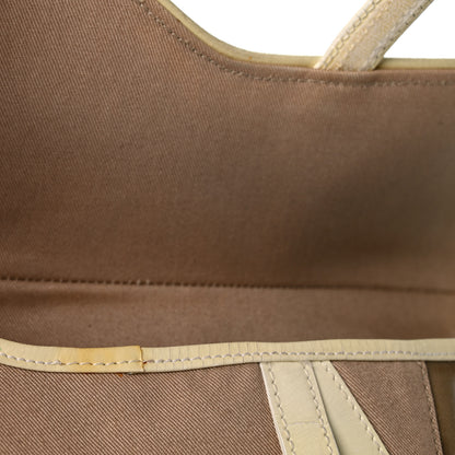 Christian Dior Canvas Patent Calfskin Saddle Bag Beige 11 of 14