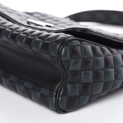 Louis Vuitton Calfskin Quilted Damier Twist MM Black Anthracite 8 of 10