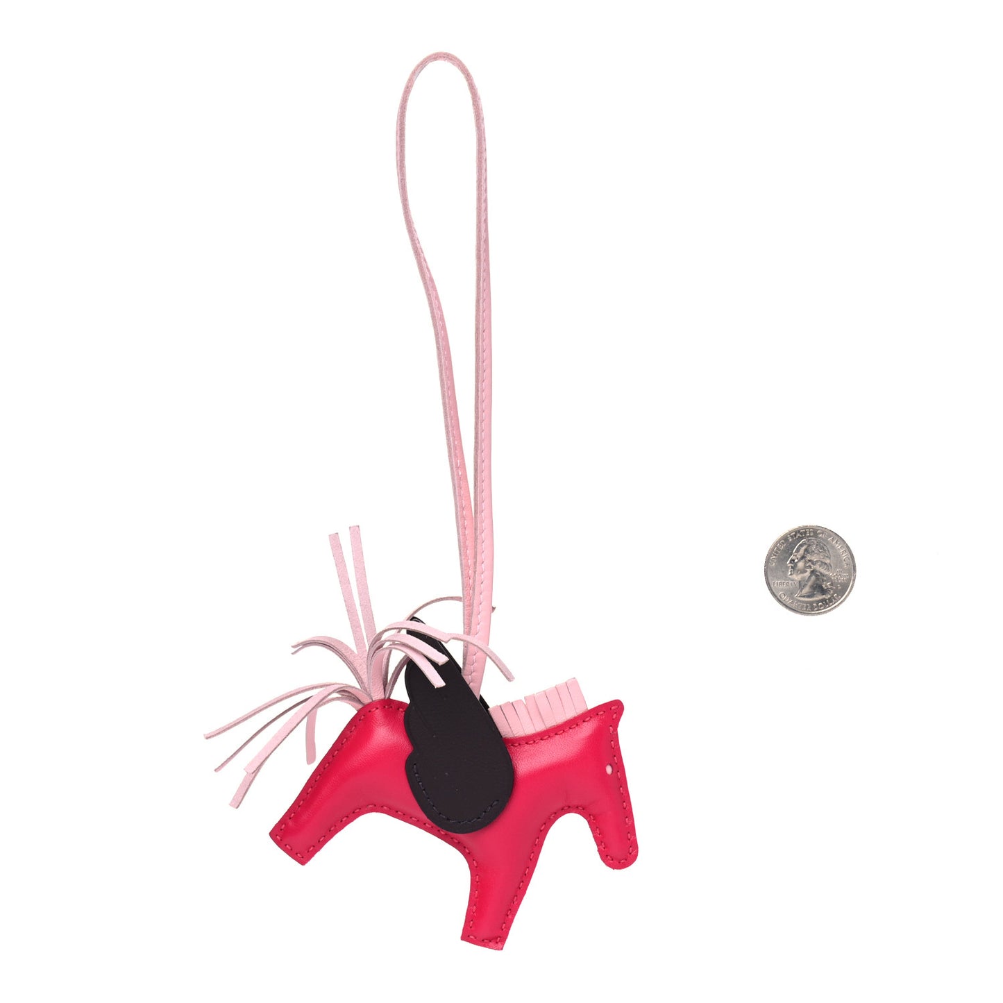 Milo Lambskin Grigri Rodeo Pegase Horse Bag Charm PM Framboise Rose Sakura Rouge Sellier