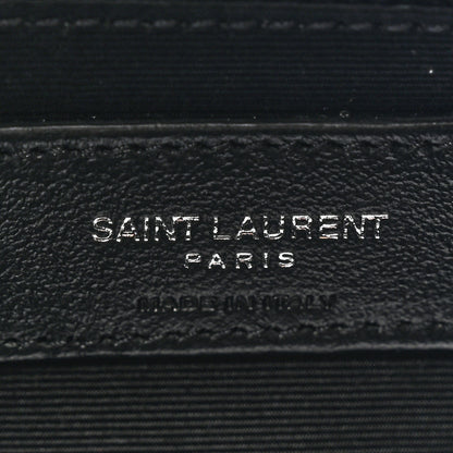 Saint Laurent Crushed Velvet Quilted Small Loulou Puffer Monogram Chain Satchel Green 6 of 10